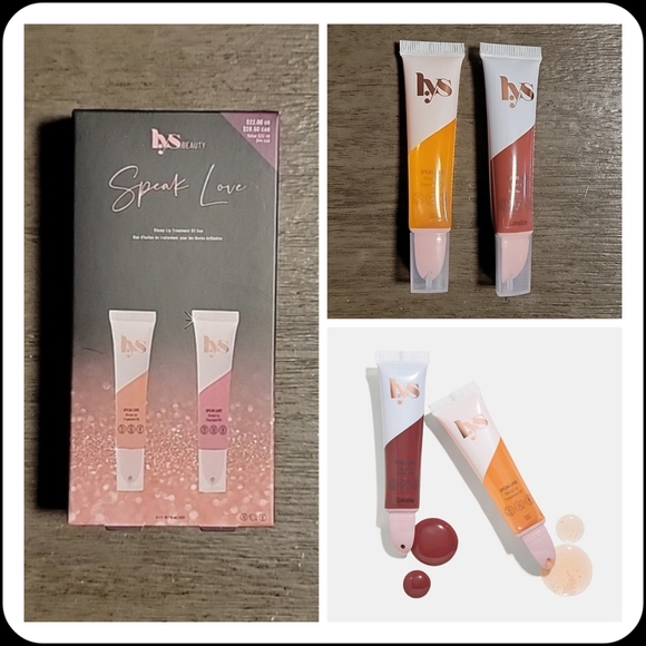 LYS "Speak Love" Glossy Lip Oil Duo - Picture 1 of 6